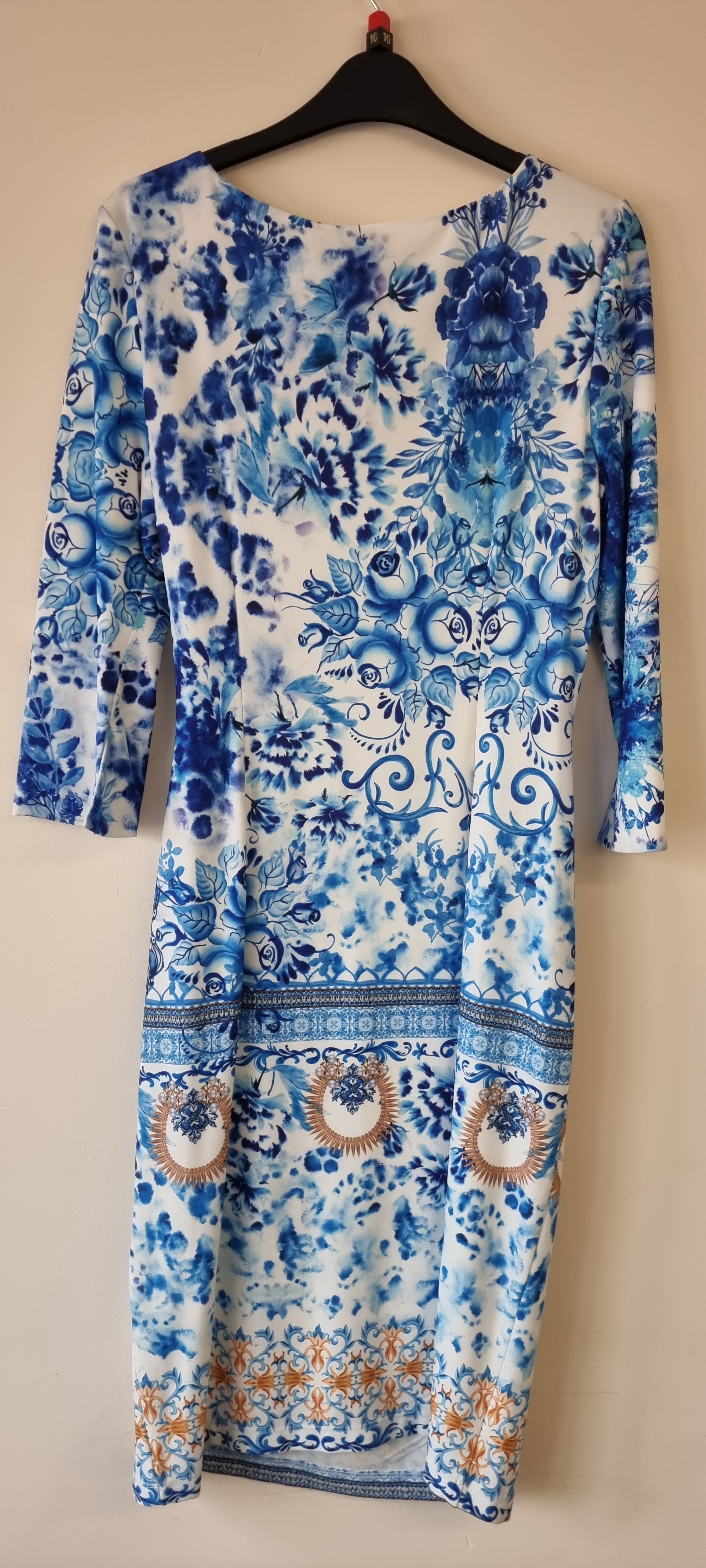Michaela Louisa 8857 Blue Print Dress – Fab Frocks